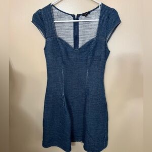 Guess Blue Denim Look Dress Sz 4 EUC